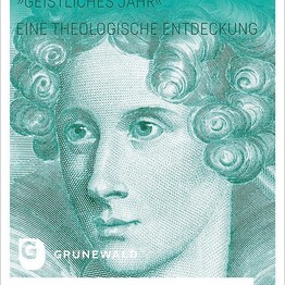 Buchcover in türkisen Farben mit dem Bild Drostes, das für dem Zwanzig-DM-Schein verwendet wurde.