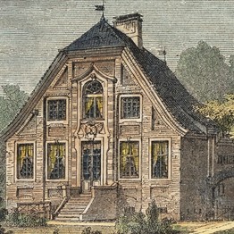 Das Rüschhaus, Holzschnitt, © LWL-DLBW