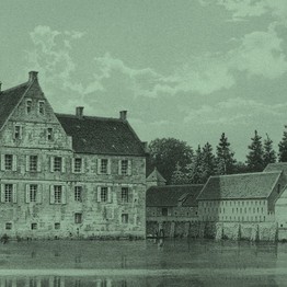 Farblithographie Burg Hülshoff, © LWL-DLBW