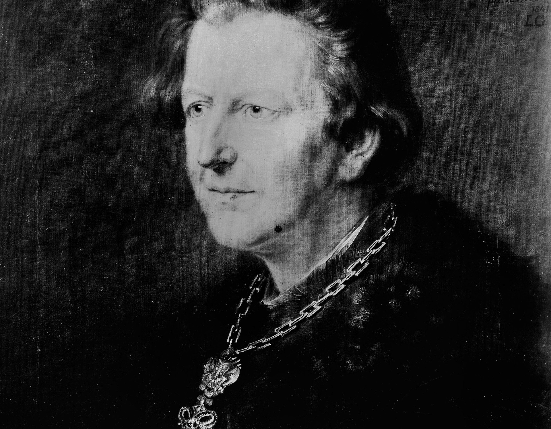 Bild 7: Onkel Werner von Haxthausen, Ludwig Emil Grimm, um 1841, © LWL-DLBW