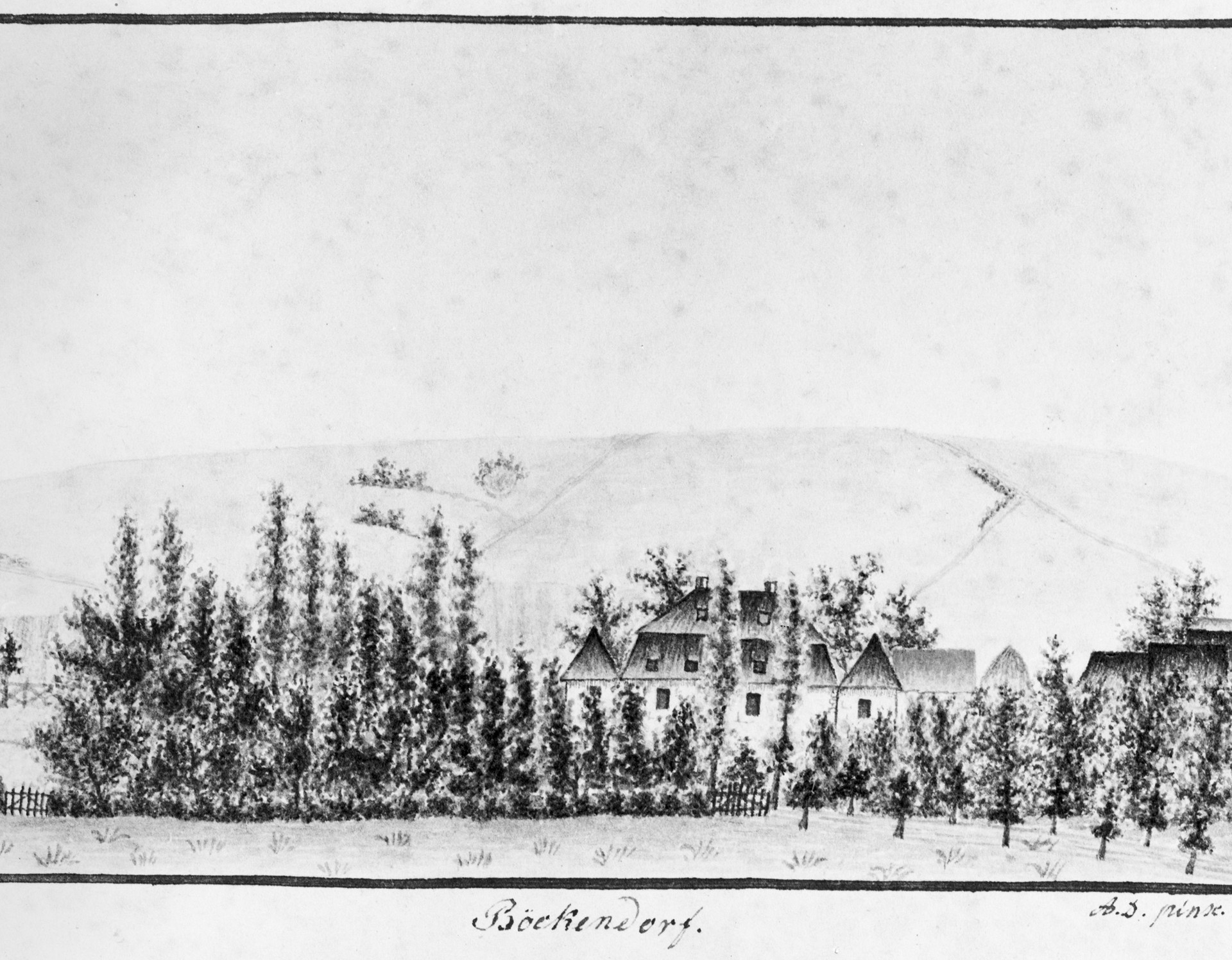 Bild 7: Bökerhof in Bökendorf, Annette von Droste-Hülshoff, um 1820, © LWL-DLBW